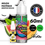 1 x 60ml + BOOSTERS NICOTINE 50MPGV 50VG LAZYWAVE ELIQUIDE SAVEUR MELON PASTEQUE MENTHE ELIQUIDES FRUITS FRAIS FRANÇAIS VAPOP-1