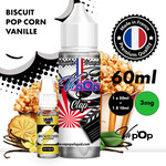 1 x 60ml booster nicotine 3mg/ml CLAP ELIQUIDE SAVEUR BISCUIT POPCORN VANILLE ELIQUIDES FRANÇAIS VAPOP-1